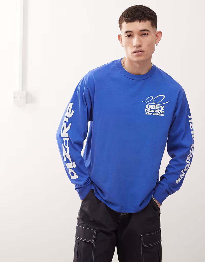 Футболка Obey Bizzare New Visions с графическим логотипом и принтом на спине в цвете индиго с электропигментом
Футболка Obey Bizzare New Visions с графическим логотипом и принтом на спине в цвете индиго с электропигментом