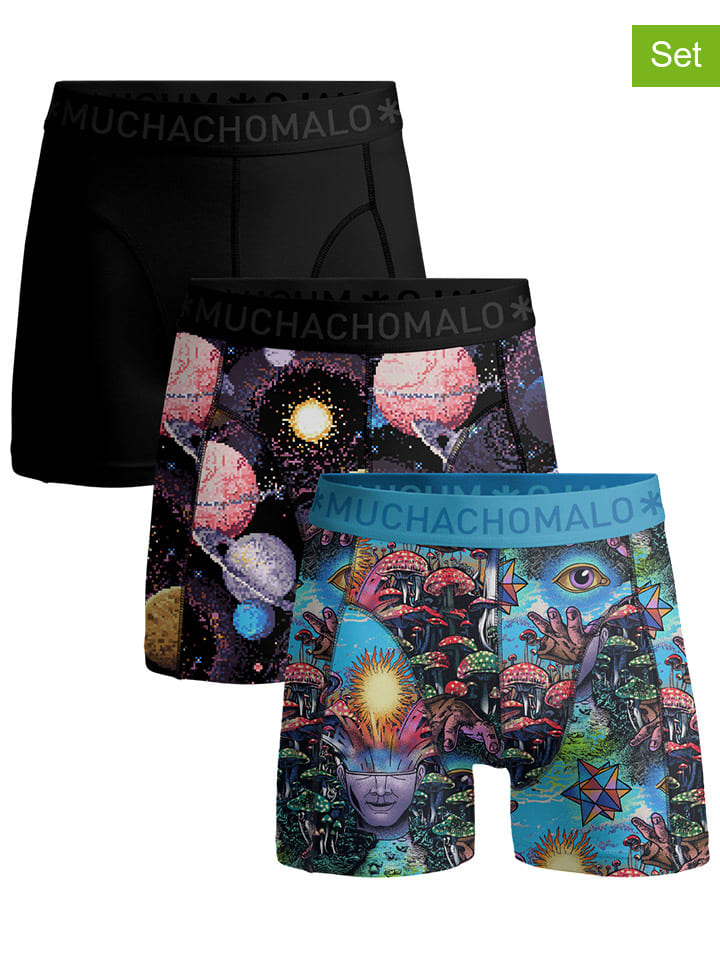 Muchachomalo Комплект из 3 штук: боксерские трусы черного/цветного цвета
Muchachomalo Комплект из 3 штук: боксерские трусы черного/цветного цвета