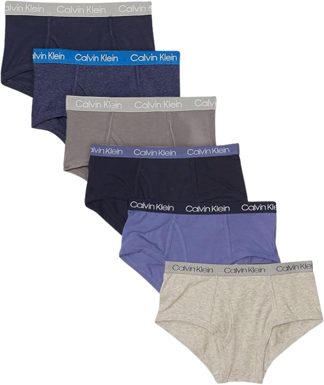 Трусики Calvin Klein для мальчиков, современные, хлопковые, разных цветов, упаковка 6 шт., Castlerock / Heather Blue / Black Iris / Marlin
Трусики Calvin Klein для мальчиков, современные, хлопковые, разных цветов, упаковка 6 шт., Castlerock / Heather Blue / Black Iris / Marlin