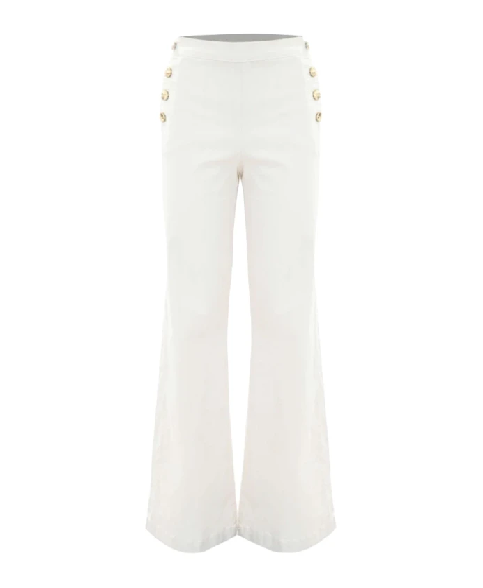 Джинсы-Клеш с декоративными пуговицами. Kocca, бежевый
Джинсы-Клеш с декоративными пуговицами. Kocca, бежевый