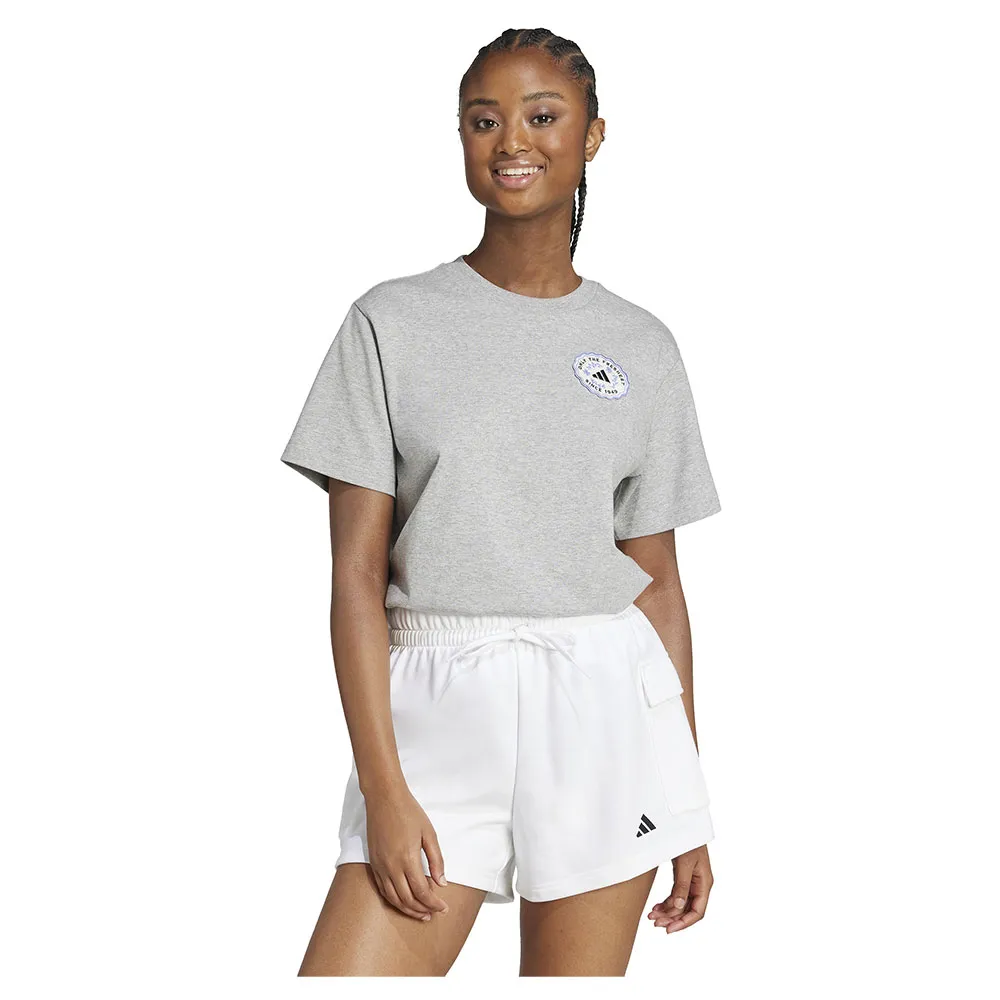 Футболка с коротким рукавом adidas Farmers Market Graphic, серый 
Футболка с коротким рукавом adidas Farmers Market Graphic, серый