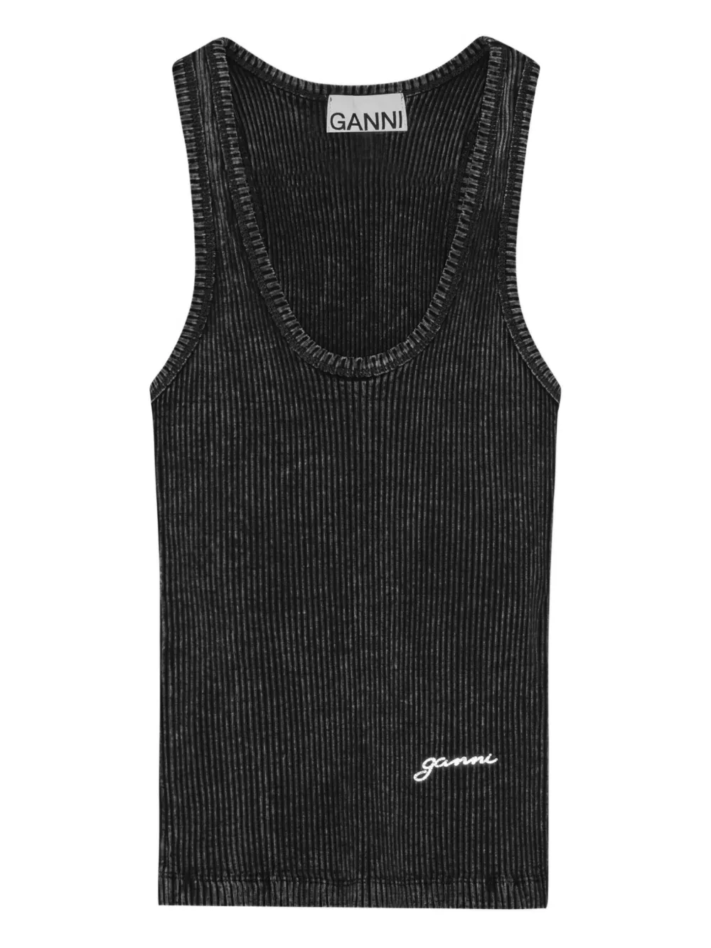 Топ в рубчик GANNI, черный
Топ в рубчик GANNI, черный