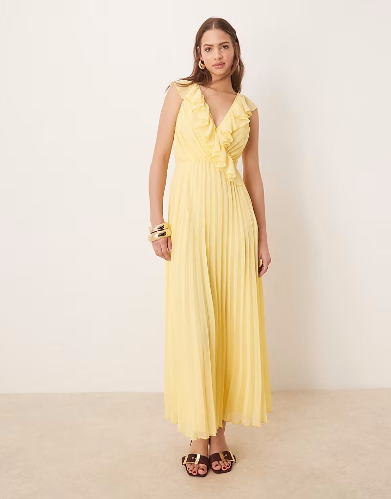 Платье миди с оборками и запахом ASOS DESIGN лимонно-желтого цвета
Платье миди с оборками и запахом ASOS DESIGN лимонно-желтого цвета