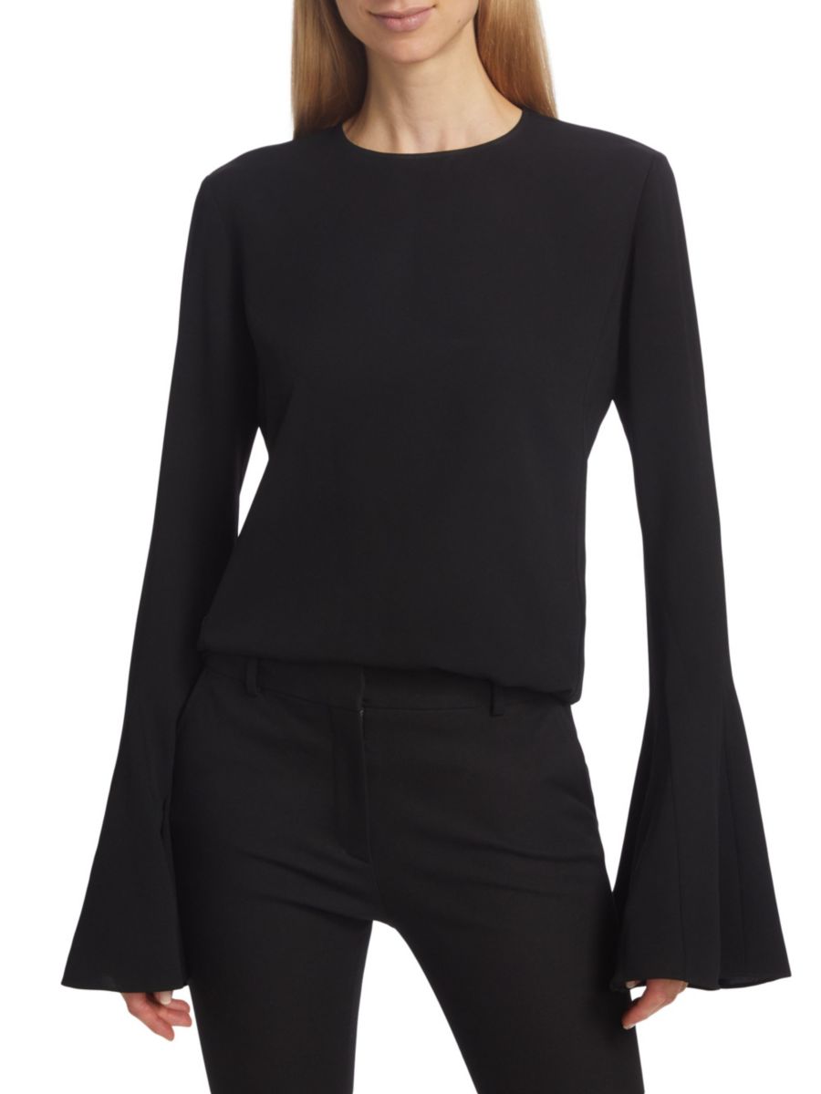 Топ с рукавами-колокольчиками Frame, черный
Топ с рукавами-колокольчиками Frame, черный