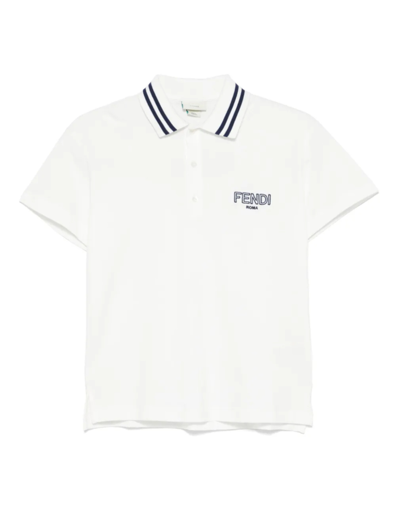 Рубашка поло с вышитым логотипом Fendi Kids, белый
Рубашка поло с вышитым логотипом Fendi Kids, белый