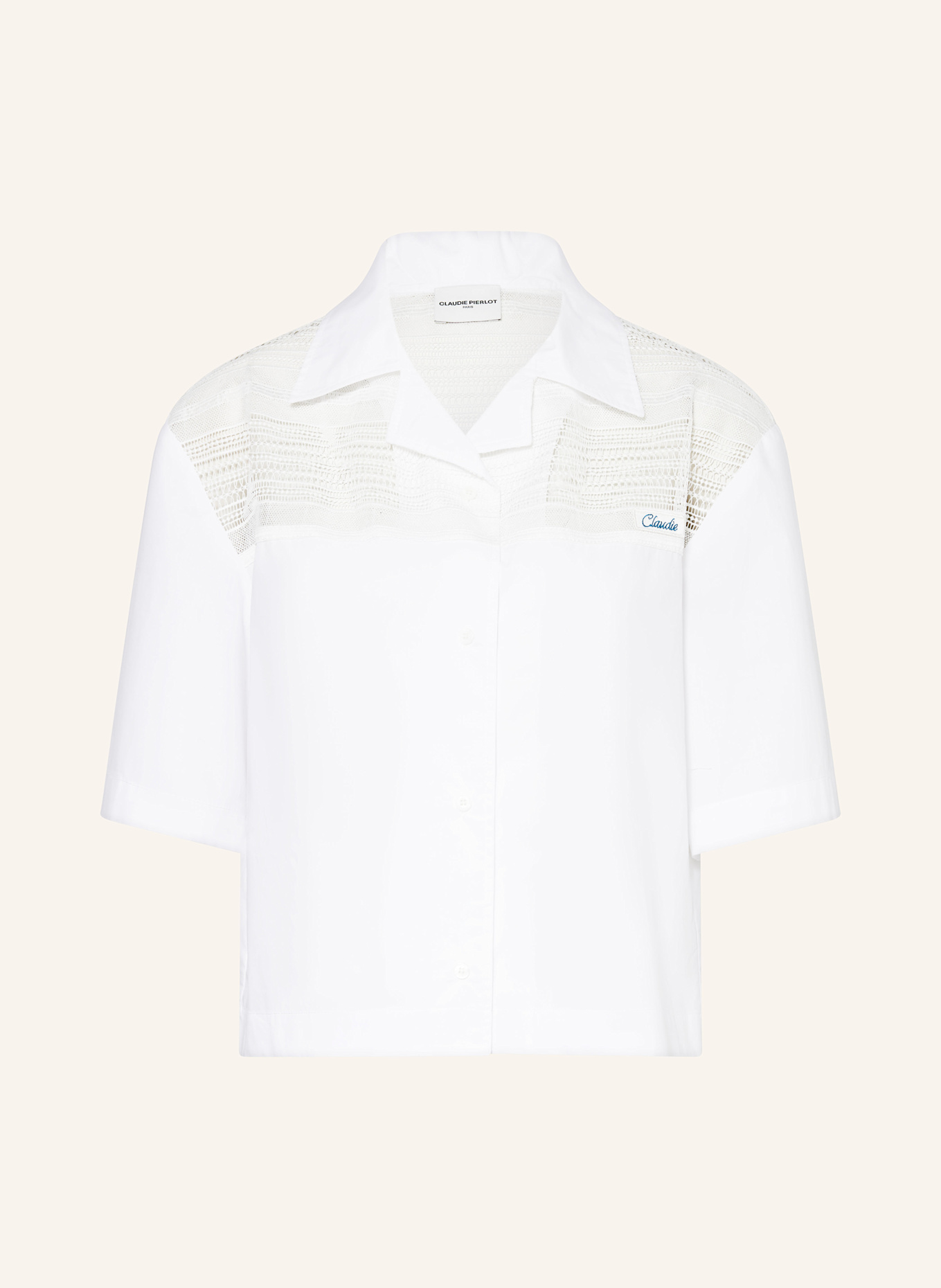 Укороченная блузка с кружевом Claudie Pierlot, белый
Укороченная блузка с кружевом Claudie Pierlot, белый