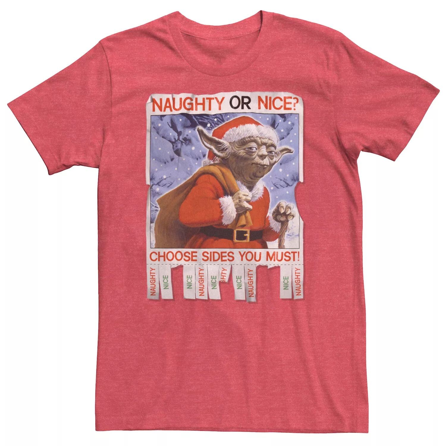 Мужская футболка с рождественским рисунком «Звездные войны Йода» Naughty Or Nice Flyer Licensed Character
Мужская футболка с рождественским рисунком «Звездные войны Йода» Naughty Or Nice Flyer Licensed Character
