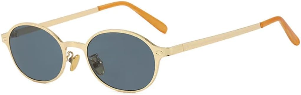 Солнцезащитные очки с защитой UV400 | Маленькая овальная металлическая оправа в стиле панк | Для женщин и мужчин | Для занятий спортом на открытом воздухе и вождения DSVIGF, Gold Gray
Солнцезащитные очки с защитой UV400 | Маленькая овальная металлическая оправа в стиле панк | Для женщин и мужчин | Для занятий спортом на открытом воздухе и вождения DSVIGF, Gold Gray