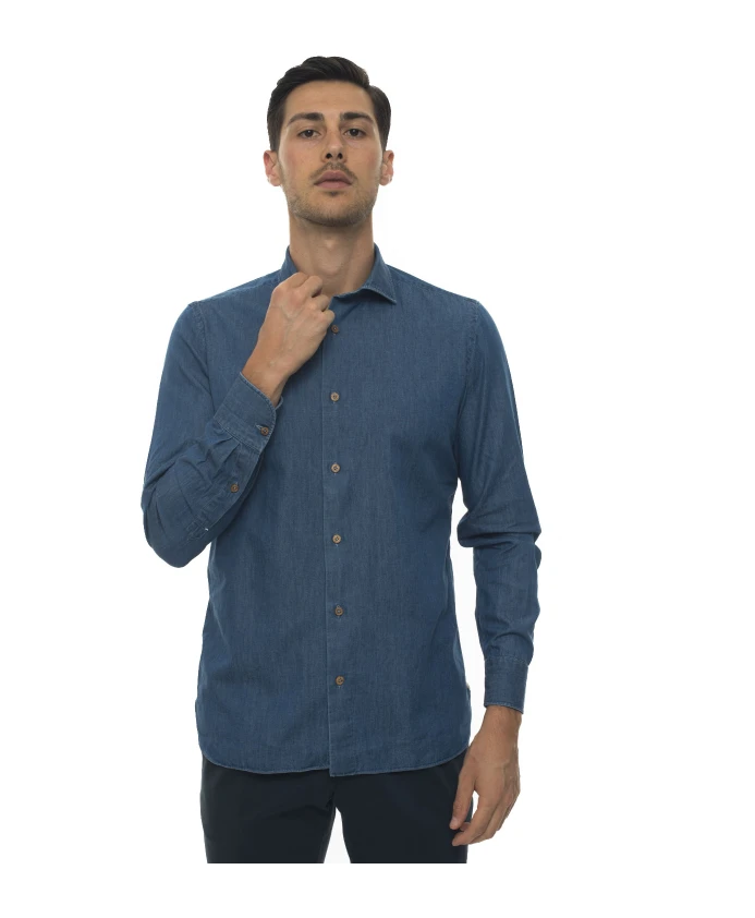 Повседневная рубашка Evo Luigi Borrelli Napoli, синий
Повседневная рубашка Evo Luigi Borrelli Napoli, синий