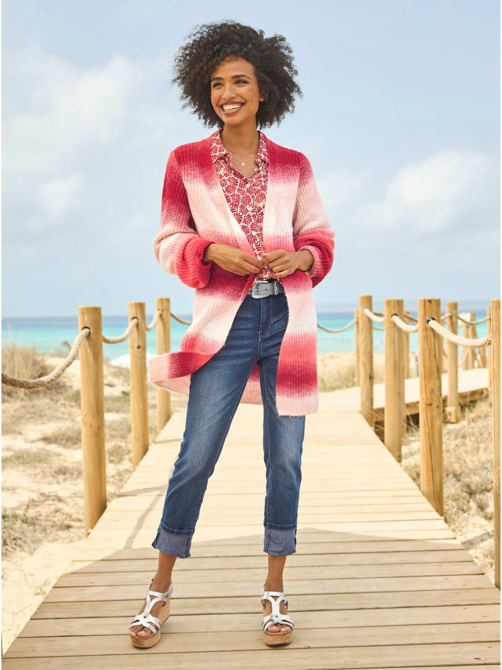 Кардиган в красно-бежевом узоре Heine
Кардиган в красно-бежевом узоре Heine