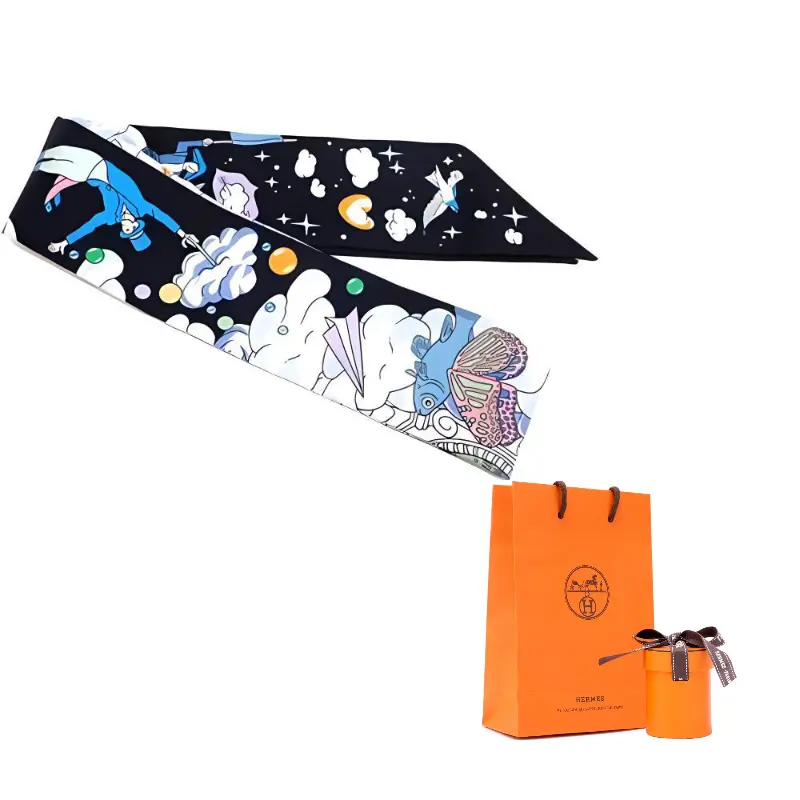 HERMES Шелковый шарф Women's Black, Black
HERMES Шелковый шарф Women's Black, Black