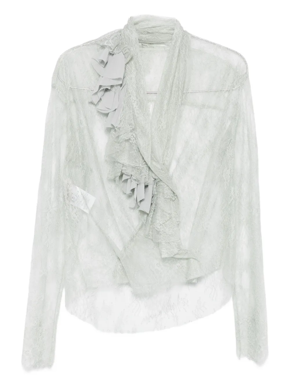 Кружевной топ с оборками Alberta Ferretti, зеленый
Кружевной топ с оборками Alberta Ferretti, зеленый