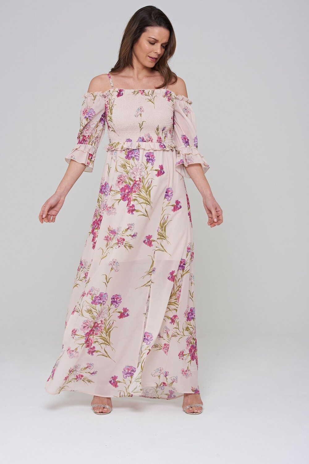 Платье макси с открытыми плечами и цветочным принтом Frock And Frill Frock and Frill, розовый
Платье макси с открытыми плечами и цветочным принтом Frock And Frill Frock and Frill, розовый
