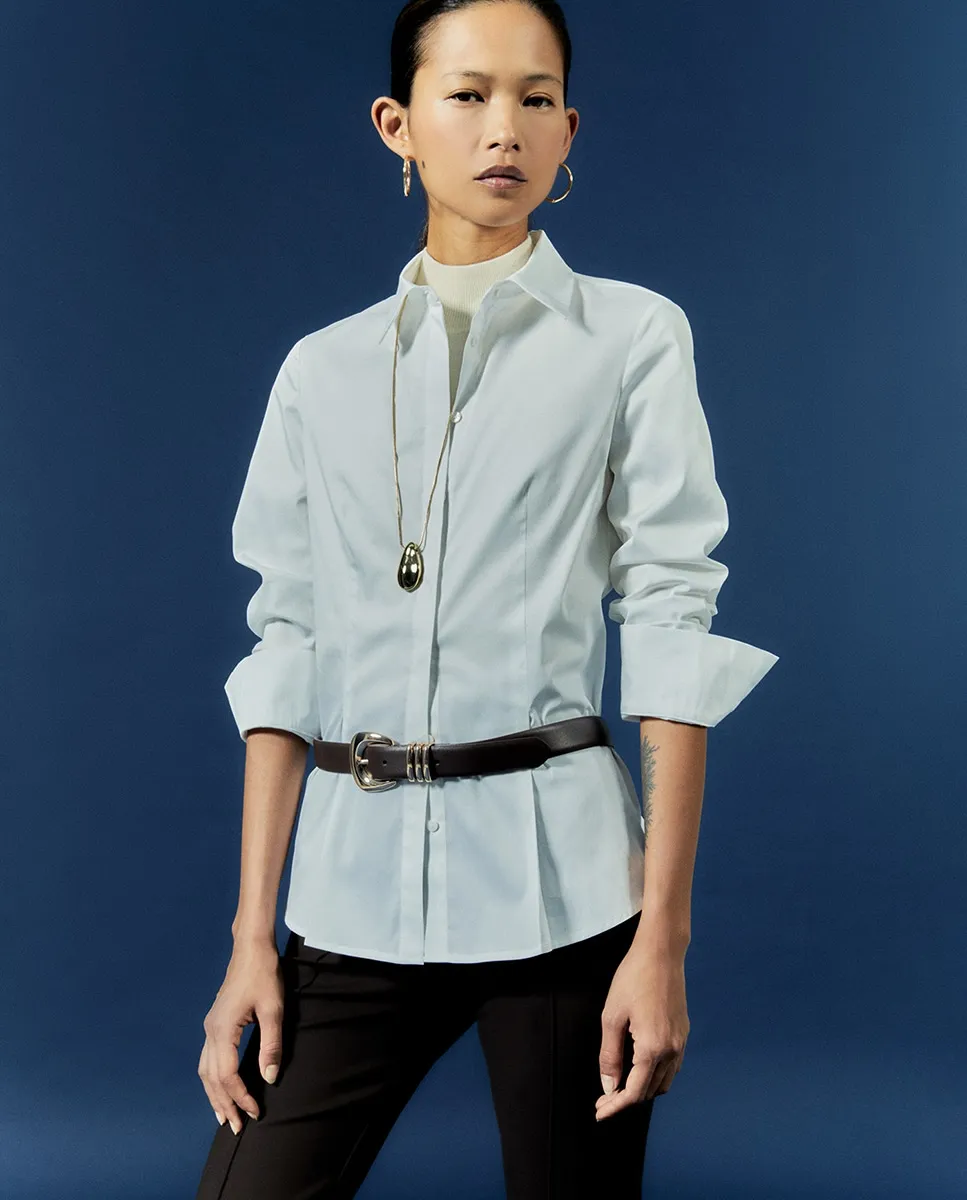 Облегающая рубашка Sfera, белый 
Облегающая рубашка Sfera, белый