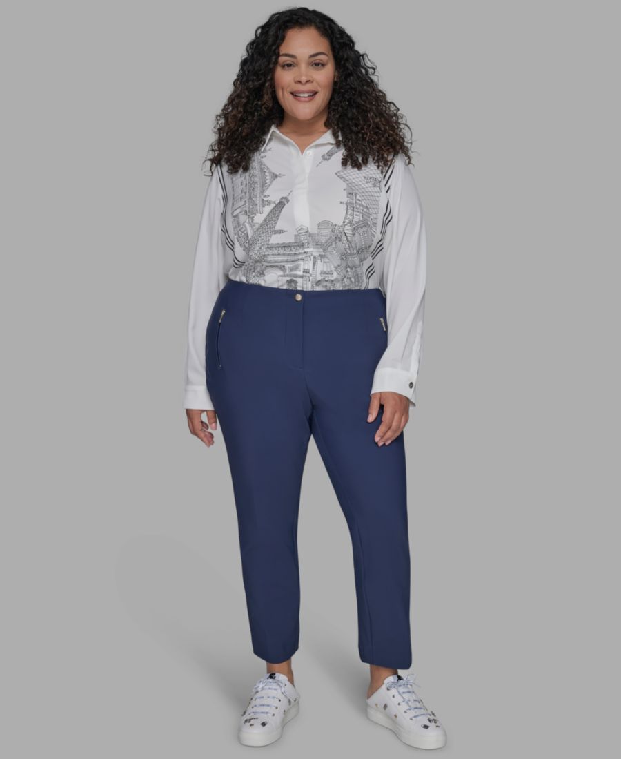 Узкие брюки большого размера с карманами на молнии KARL LAGERFELD PARIS, Naval Academy
Узкие брюки большого размера с карманами на молнии KARL LAGERFELD PARIS, Naval Academy