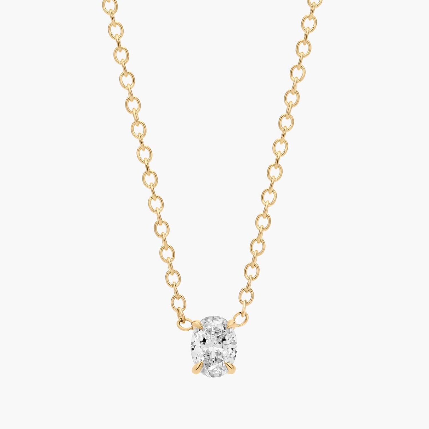 Подвеска с выращенным в лаборатории бриллиантом-солитером овальной огранки из желтого золота 14 карат (1/4 карата, два камня - FG / VS2-SI1) Blue Nile
Подвеска с выращенным в лаборатории бриллиантом-солитером овальной огранки из желтого золота 14 карат (1/4 карата, два камня - FG / VS2-SI1) Blue Nile