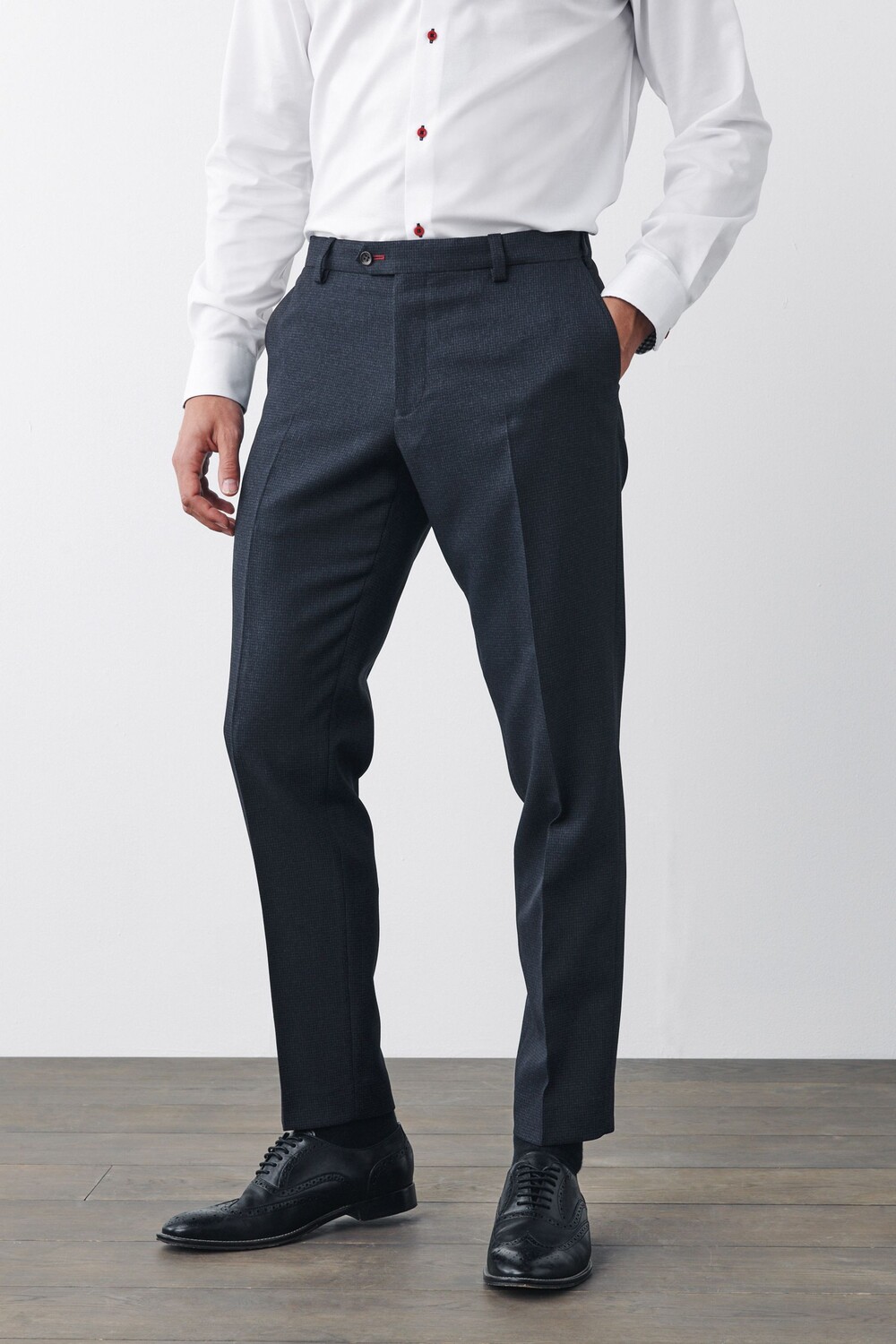 Тканевый костюм приталенного кроя Брюки Next, синий
Тканевый костюм приталенного кроя Брюки Next, синий