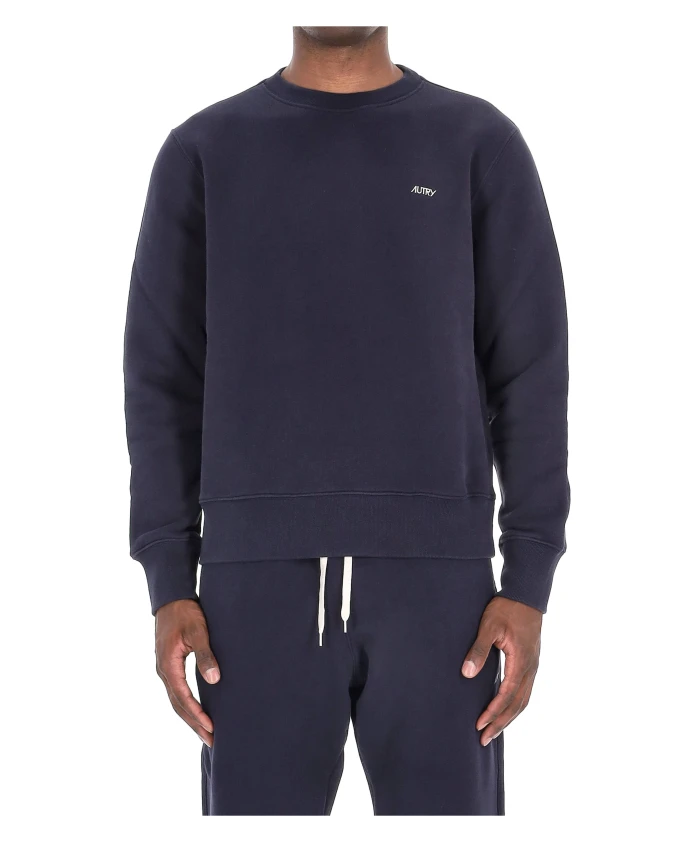 Синий хлопковый свитер с круглым вырезом Autry, синий
Синий хлопковый свитер с круглым вырезом Autry, синий