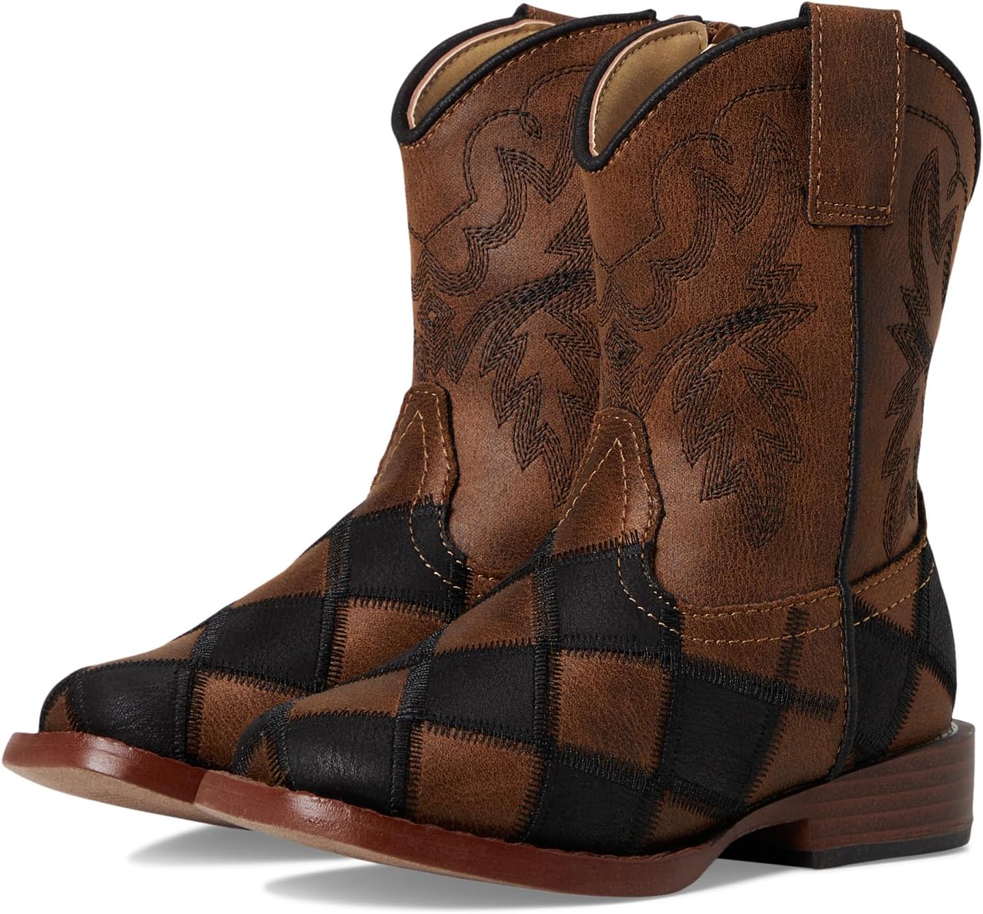 Ботинки Roper Kids Bird Blocks, Black/Tan Faux Leather Patchwork Vamp
Ботинки Roper Kids Bird Blocks, Black/Tan Faux Leather Patchwork Vamp