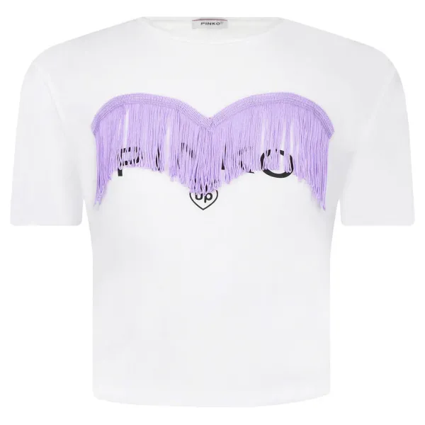 Укороченная футболка Pinko Up, белый
Укороченная футболка Pinko Up, белый