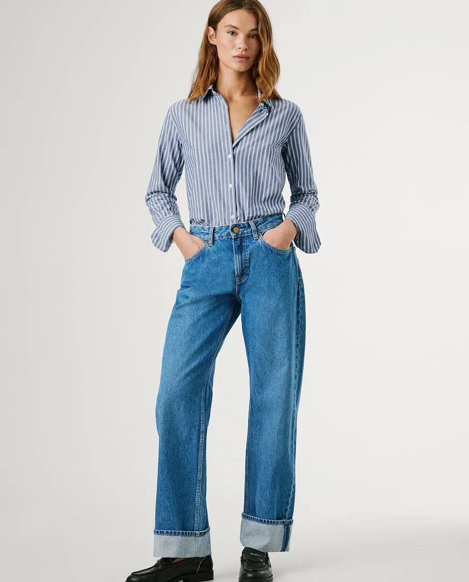 Ковбойские джинсы-бойфренды для женщин с низкой посадкой и подворотами Pepe Jeans, синий
Ковбойские джинсы-бойфренды для женщин с низкой посадкой и подворотами Pepe Jeans, синий