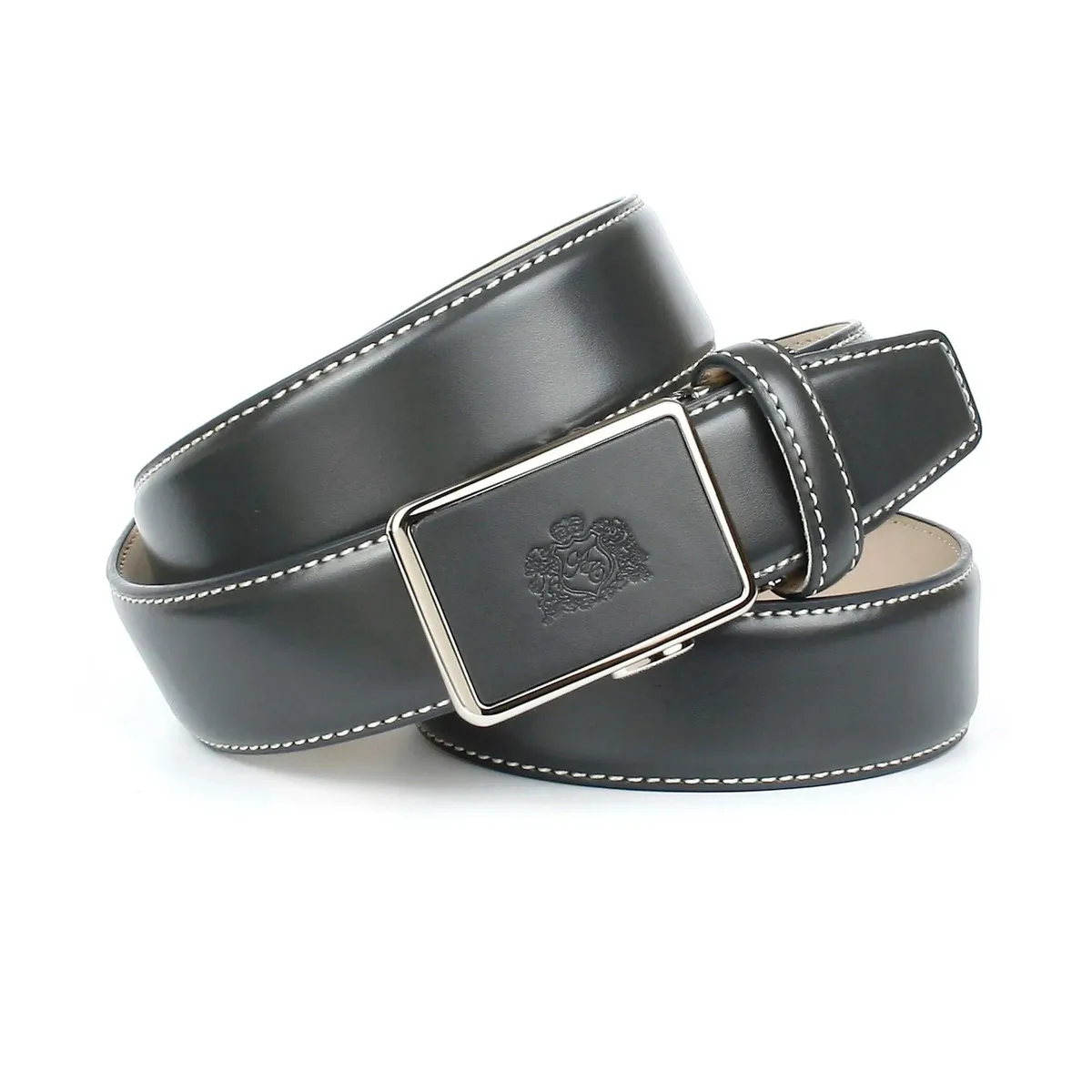 Кожаный ремень Anthoni Crown с контрастной строчкой, серый
Кожаный ремень Anthoni Crown с контрастной строчкой, серый