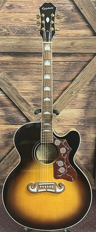 Акустическая гитара Epiphone J-200 EC Studio 2022 - Present - Vintage Sunburst
Акустическая гитара Epiphone J-200 EC Studio 2022 - Present - Vintage Sunburst