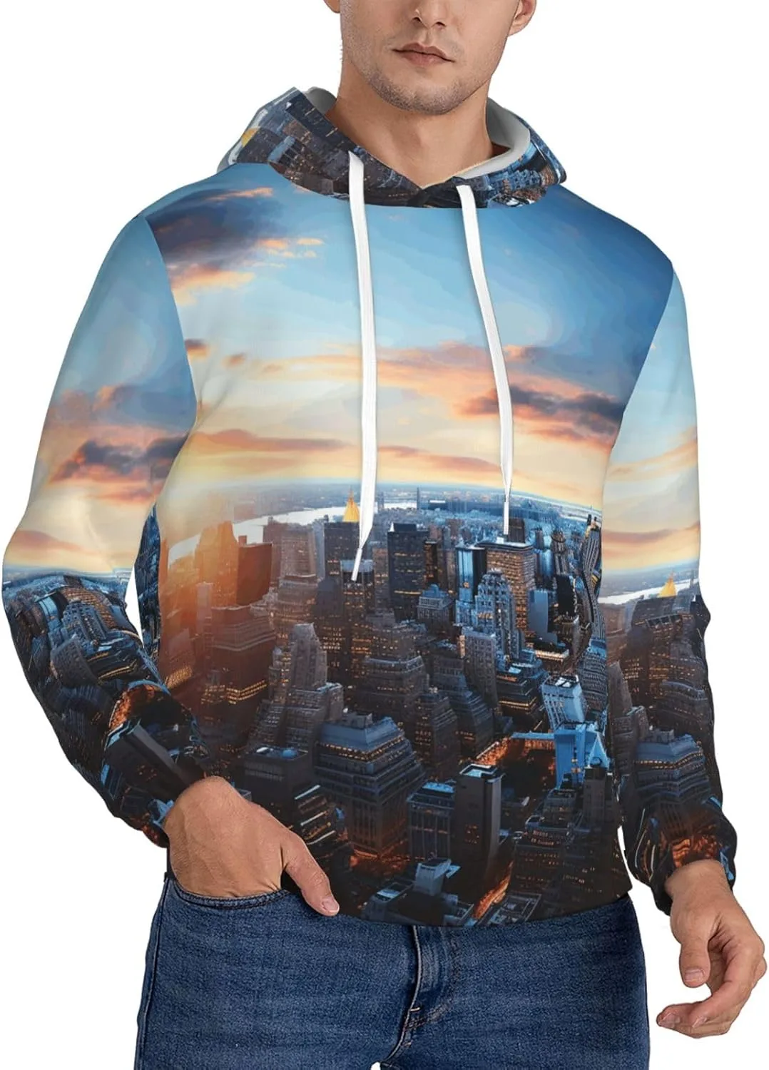 Мужская флисовая толстовка с капюшоном и карманами New York City Skyline HJTRW
Мужская флисовая толстовка с капюшоном и карманами New York City Skyline HJTRW