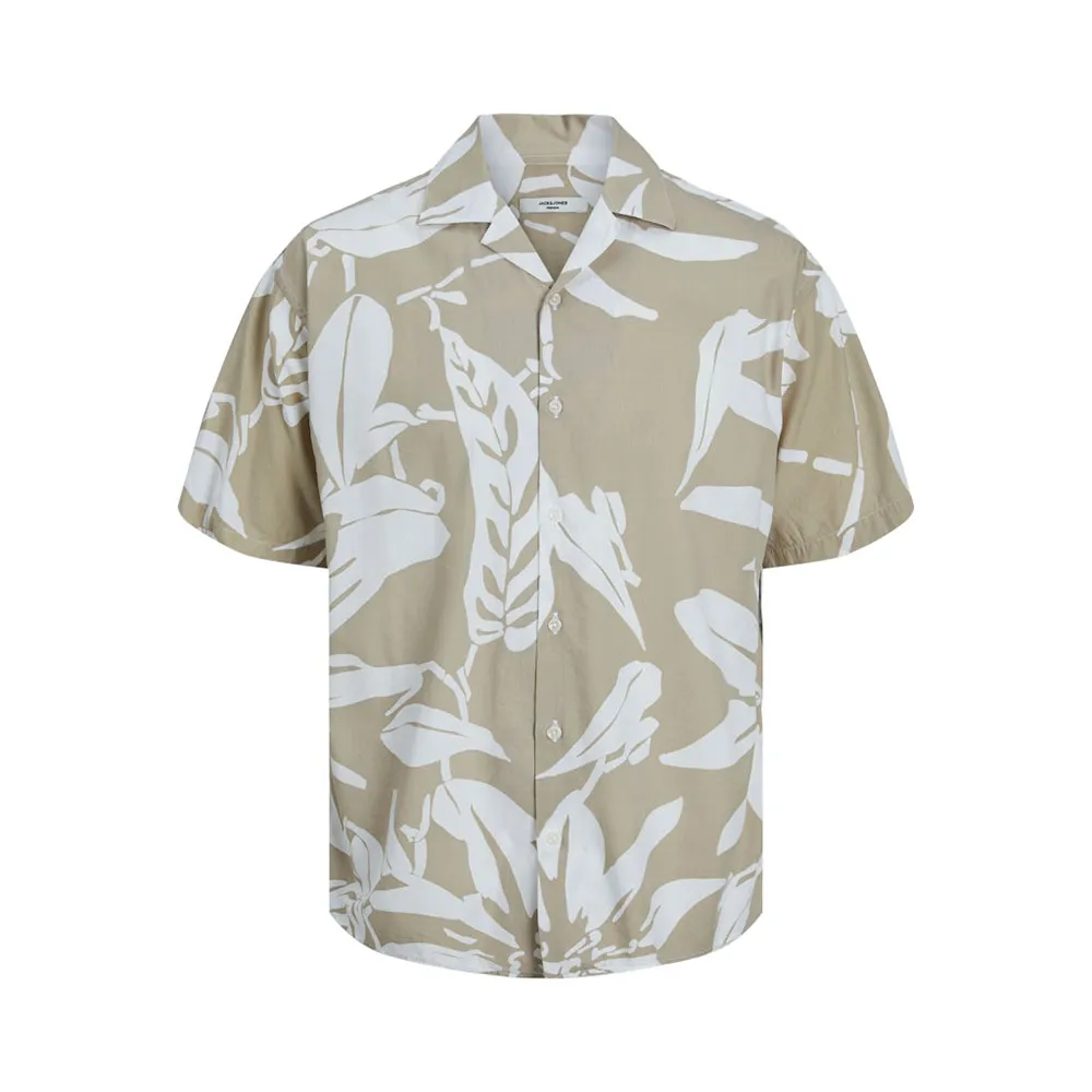 Рубашка с коротким рукавом Jack & Jones Ladrew Print Resort, бежевый 
Рубашка с коротким рукавом Jack & Jones Ladrew Print Resort, бежевый