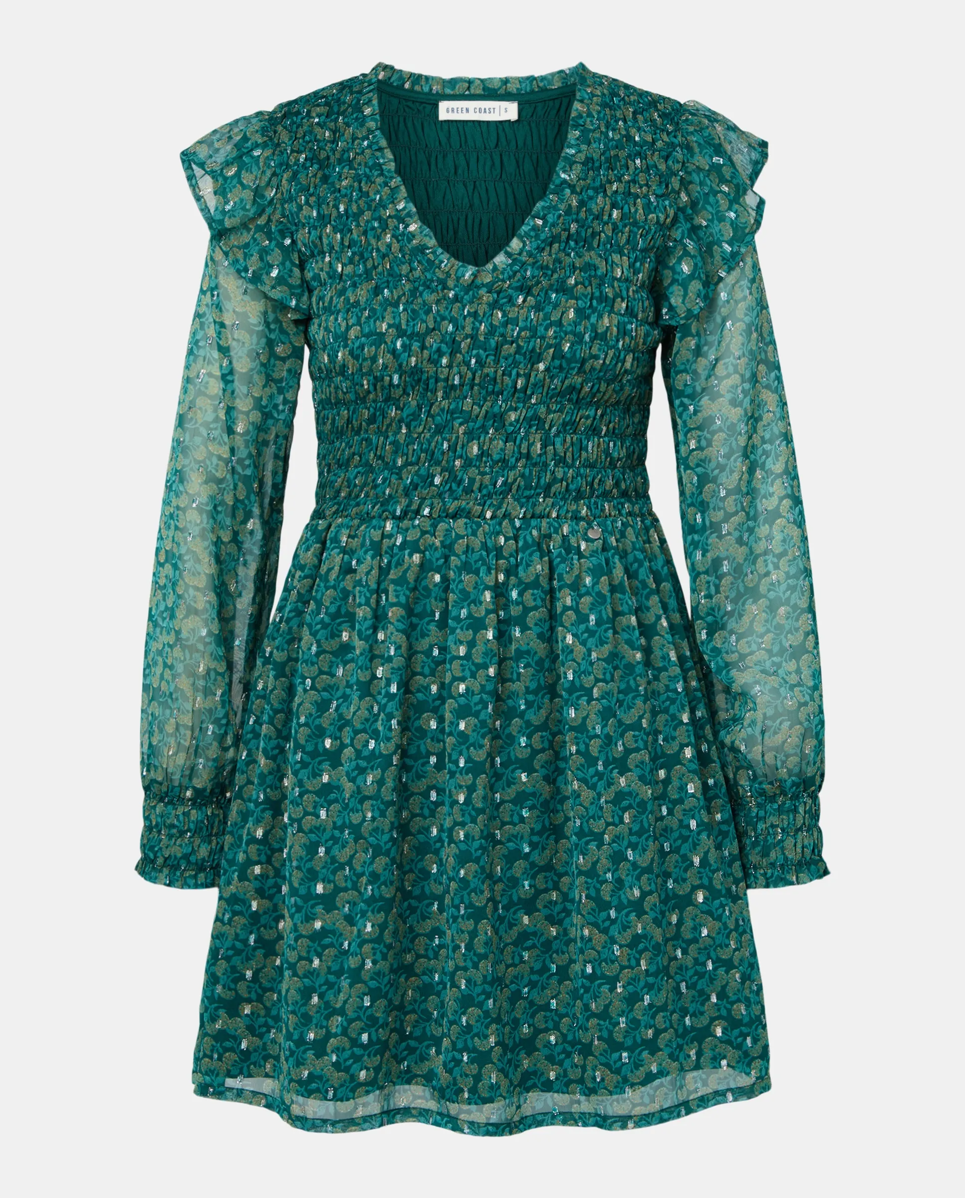 Короткое платье с длинными рукавами и принтом Green Coast, темно-зеленый
Короткое платье с длинными рукавами и принтом Green Coast, темно-зеленый