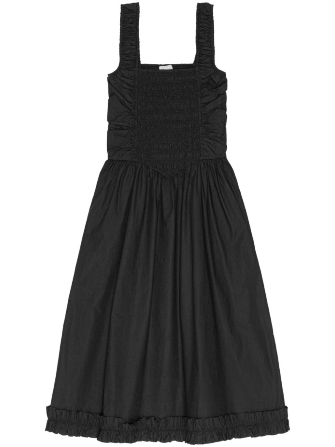 Платье из поплина со сборками GANNI, черный
Платье из поплина со сборками GANNI, черный