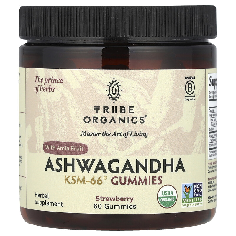 Tribe Organics, Ашваганда KSM-66 с фруктами амлы, клубникой, 60 жевательных таблеток
Tribe Organics, Ашваганда KSM-66 с фруктами амлы, клубникой, 60 жевательных таблеток