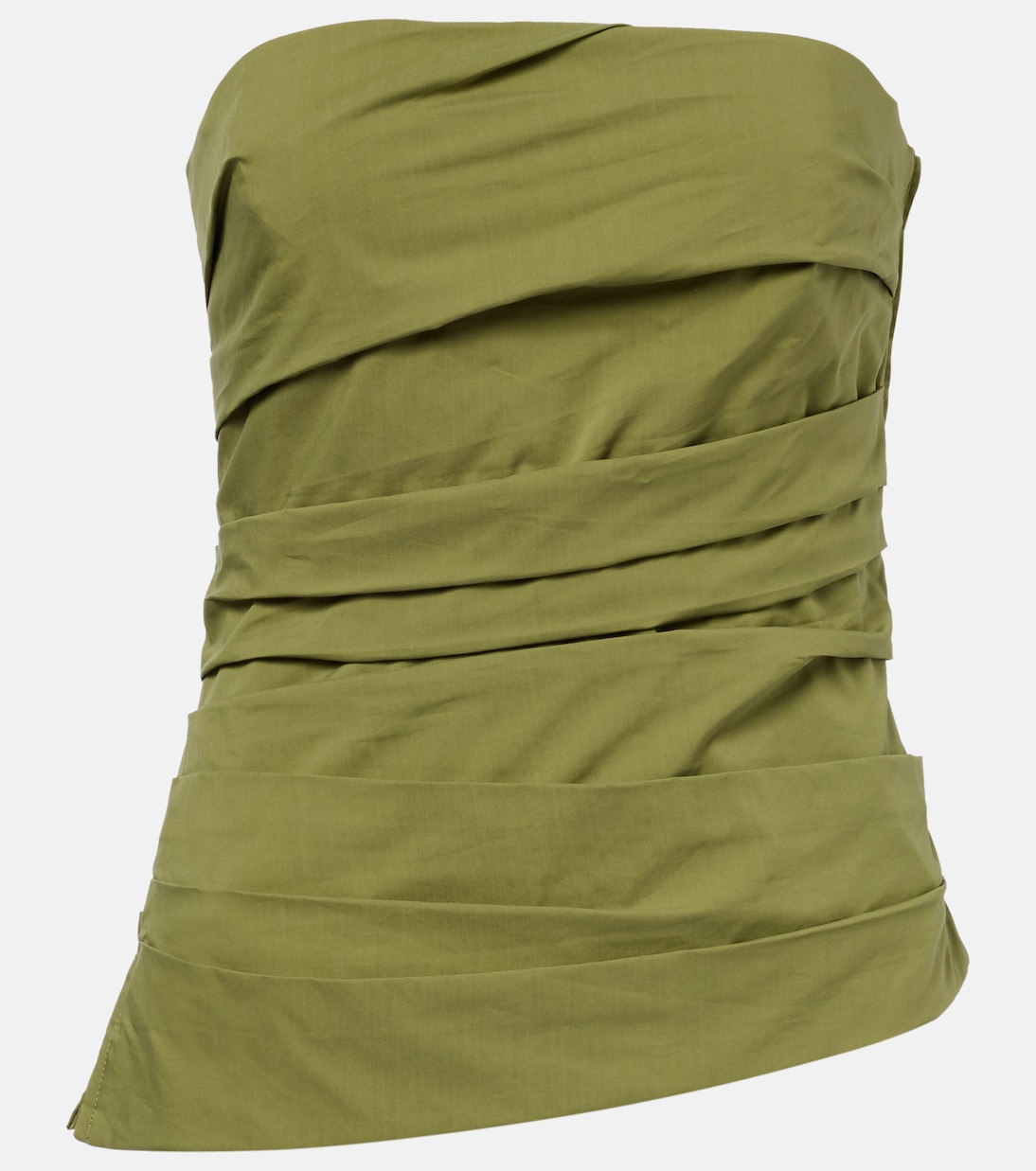 Топ-бюстье из хлопковой ткани с рюшами Emerson Simkhai, оливковый
Топ-бюстье из хлопковой ткани с рюшами Emerson Simkhai, оливковый