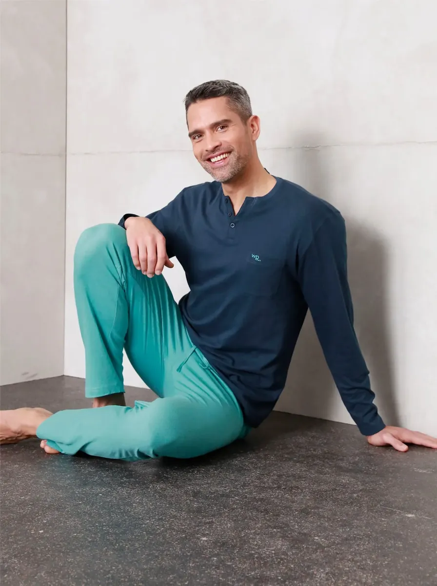 Пижамный топ "Пижамная рубашка", синий 
Пижамный топ "Пижамная рубашка", синий