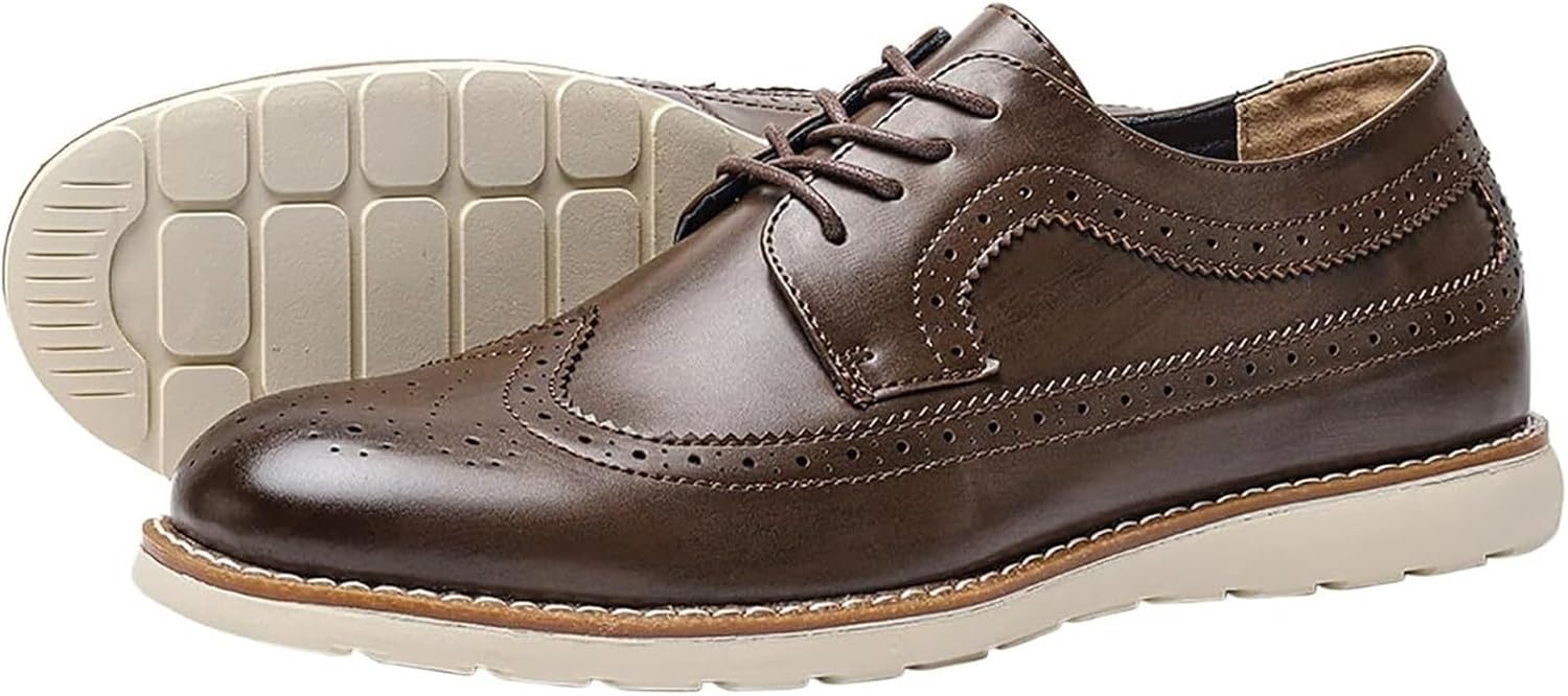 Мужские оксфорды с крыльями, повседневная и вечерняя обувь, кожаные туфли с заостренным носком, дерби на шнуровке, прогулочные модные низкие кожаные туфли для свадьбы, выпускного, работы и активного отдыха Generic, коричневый
Мужские оксфорды с крыльями, повседневная и вечерняя обувь, кожаные туфли с заостренным носком, дерби на шнуровке, прогулочные модные низкие кожаные туфли для свадьбы, выпускного, работы и активного отдыха Generic, коричневый