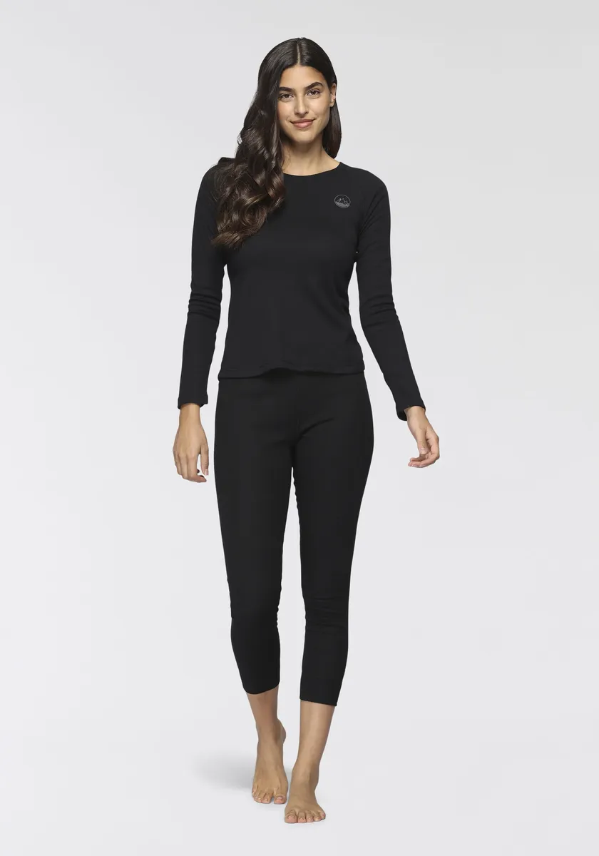 Термомайка Polarino (комплект, с термотрусами), "комплект горнолыжного белья", горнолыжное белье, черный