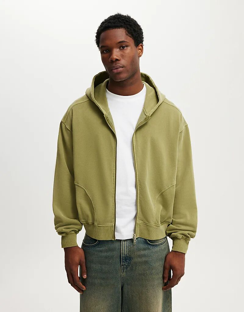 Укороченная толстовка с капюшоном на молнии Cotton:On зеленого цвета
Укороченная толстовка с капюшоном на молнии Cotton:On зеленого цвета