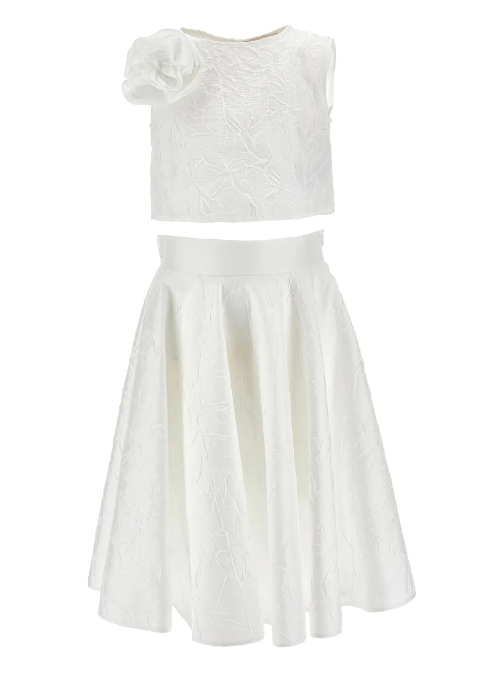 Комплект из топа и юбки с цветочной аппликацией Monnalisa, белый
Комплект из топа и юбки с цветочной аппликацией Monnalisa, белый