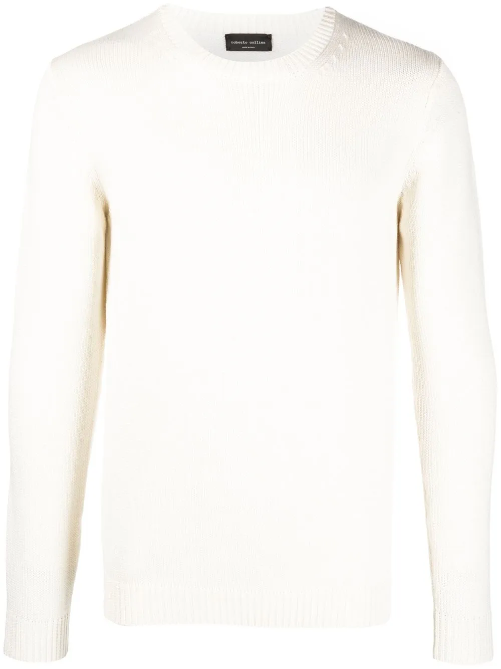 Джемпер из шерсти мериноса Roberto Collina, белый 
Джемпер из шерсти мериноса Roberto Collina, белый