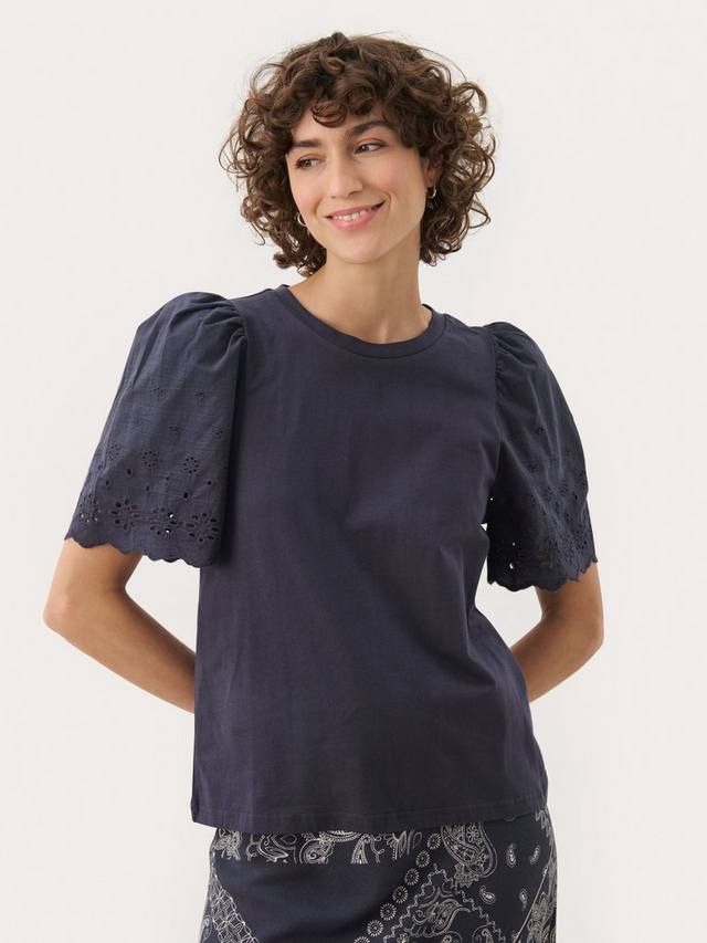 Футболка broderie из органического хлопка nahlua с пышными рукавами Part Two, цвет After Midnight
Футболка broderie из органического хлопка nahlua с пышными рукавами Part Two, цвет After Midnight