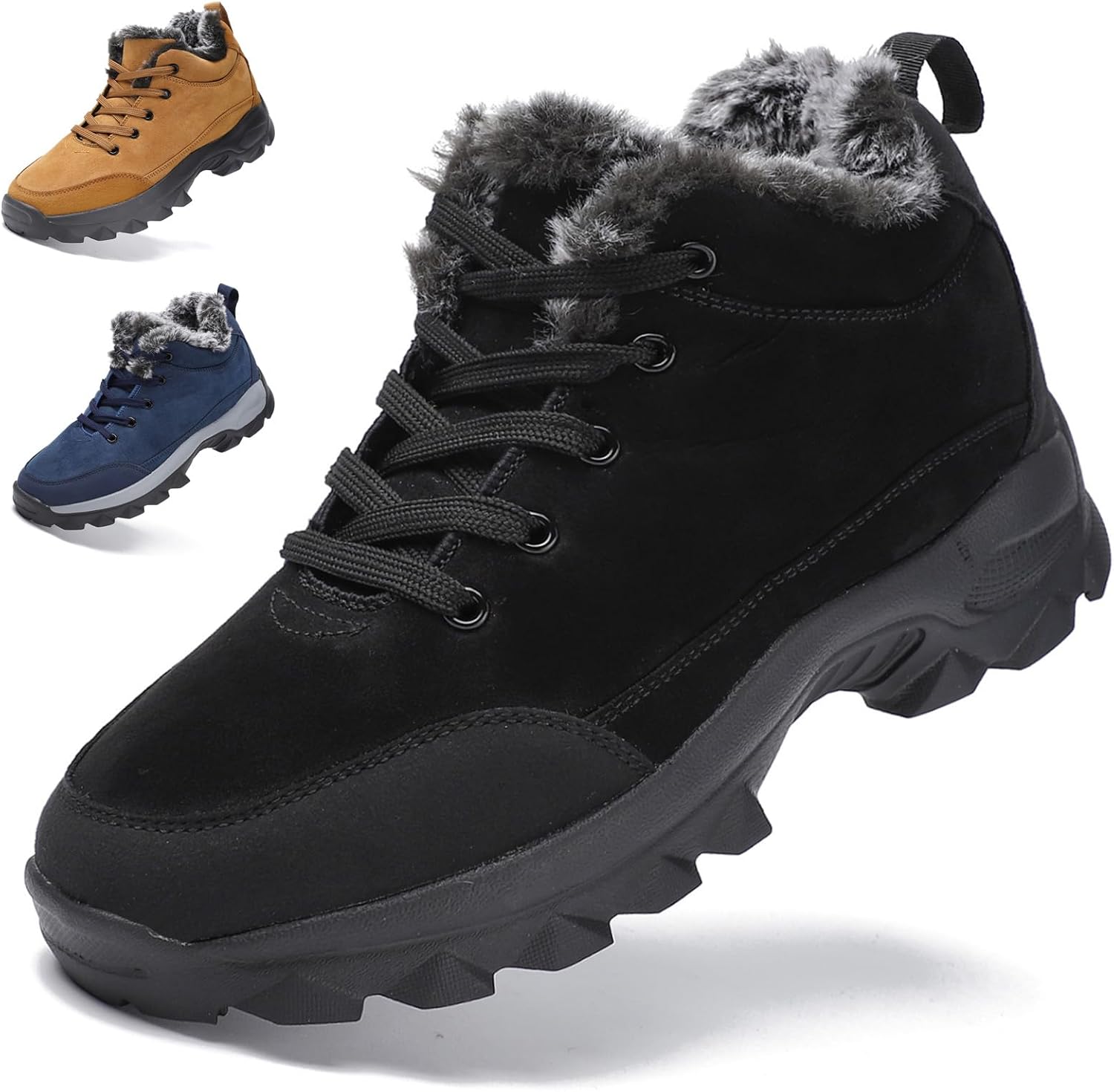 Мужские зимние замшевые ботинки на массивной подошве, теплые, удобные, легкие, водонепроницаемые, с нескользящей подошвой, круглым носком, шнуровкой, с подкладкой из меха, для прогулок и походов в холодную погоду Wyuetra, черный
Мужские зимние замшевые ботинки на массивной подошве, теплые, удобные, легкие, водонепроницаемые, с нескользящей подошвой, круглым носком, шнуровкой, с подкладкой из меха, для прогулок и походов в холодную погоду Wyuetra, черный