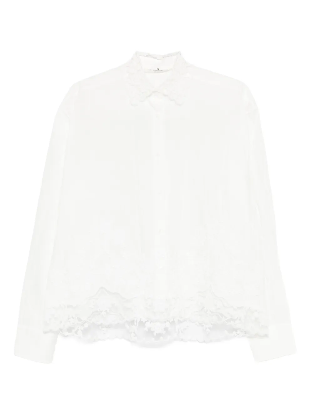Рубашка с кружевным воротником Ermanno Scervino, белый
Рубашка с кружевным воротником Ermanno Scervino, белый