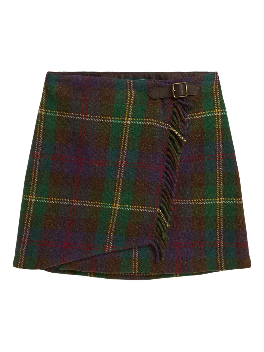 Клетчатая юбка мини с бахромой POLO RALPH LAUREN KIDS, фиолетовый 
Клетчатая юбка мини с бахромой POLO RALPH LAUREN KIDS, фиолетовый