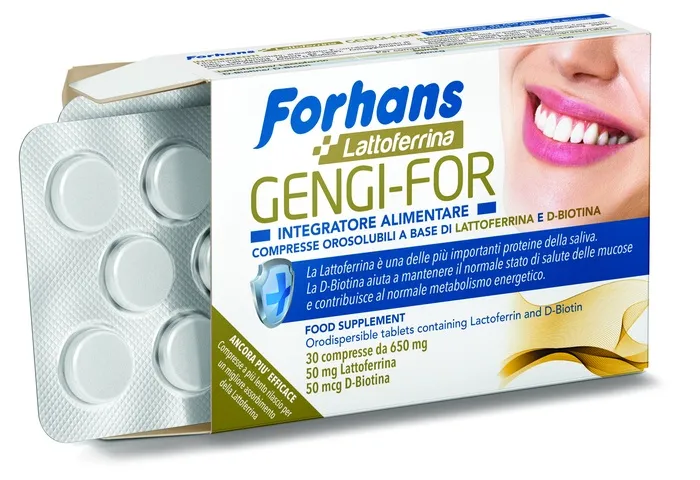 Forhans Gengi-For 30 пероральных таблеток, добавка лактоферрина и D-биотина
Forhans Gengi-For 30 пероральных таблеток, добавка лактоферрина и D-биотина
