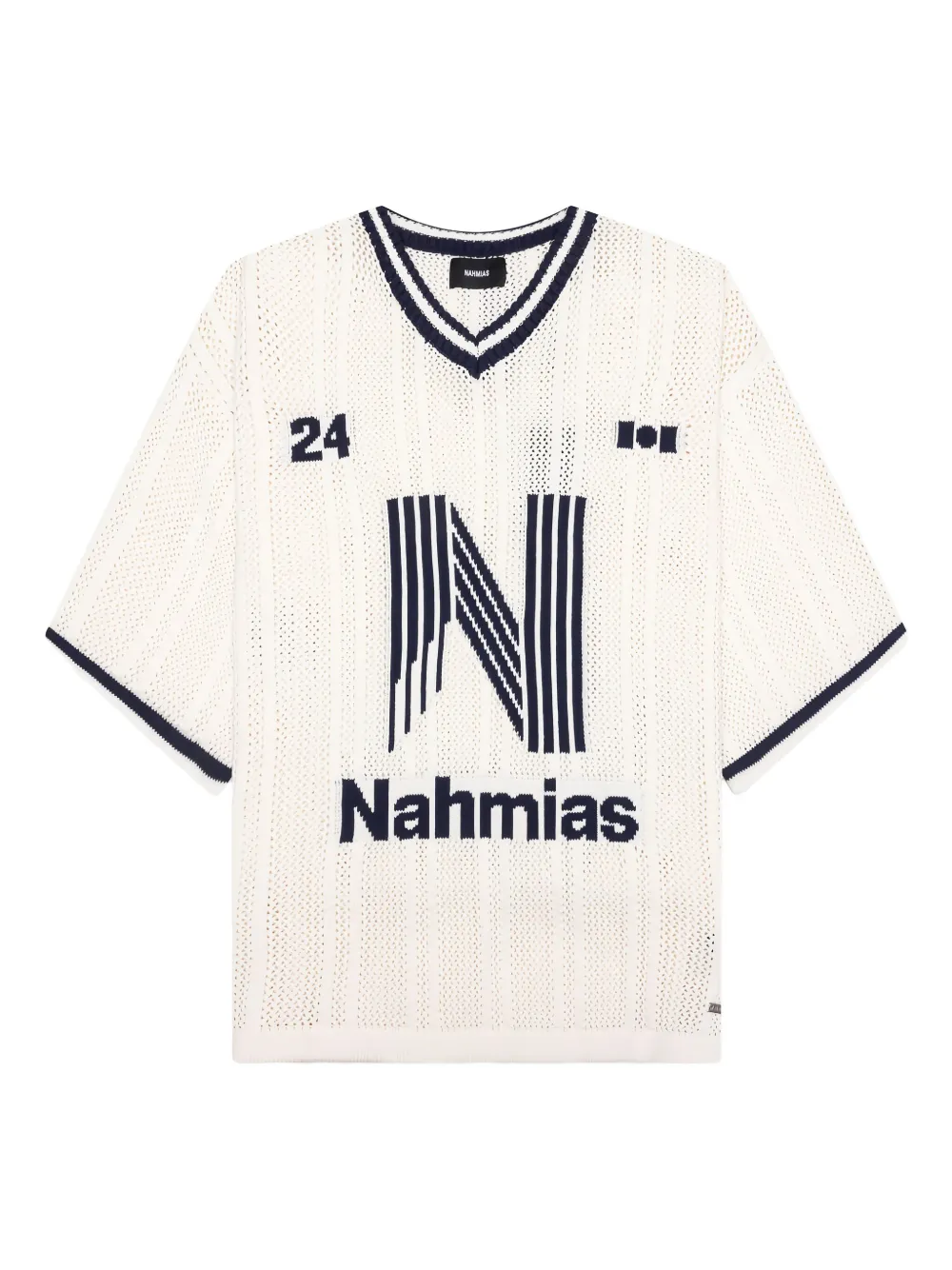 Трикотажная футболка с V-образным вырезом Nahmias, нейтральный
Трикотажная футболка с V-образным вырезом Nahmias, нейтральный