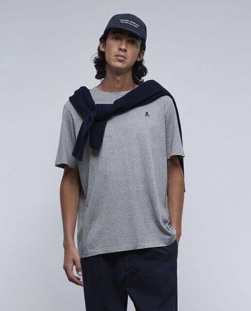 Мужская футболка с короткими рукавами и вышивкой черепа Scalpers, серый
Мужская футболка с короткими рукавами и вышивкой черепа Scalpers, серый