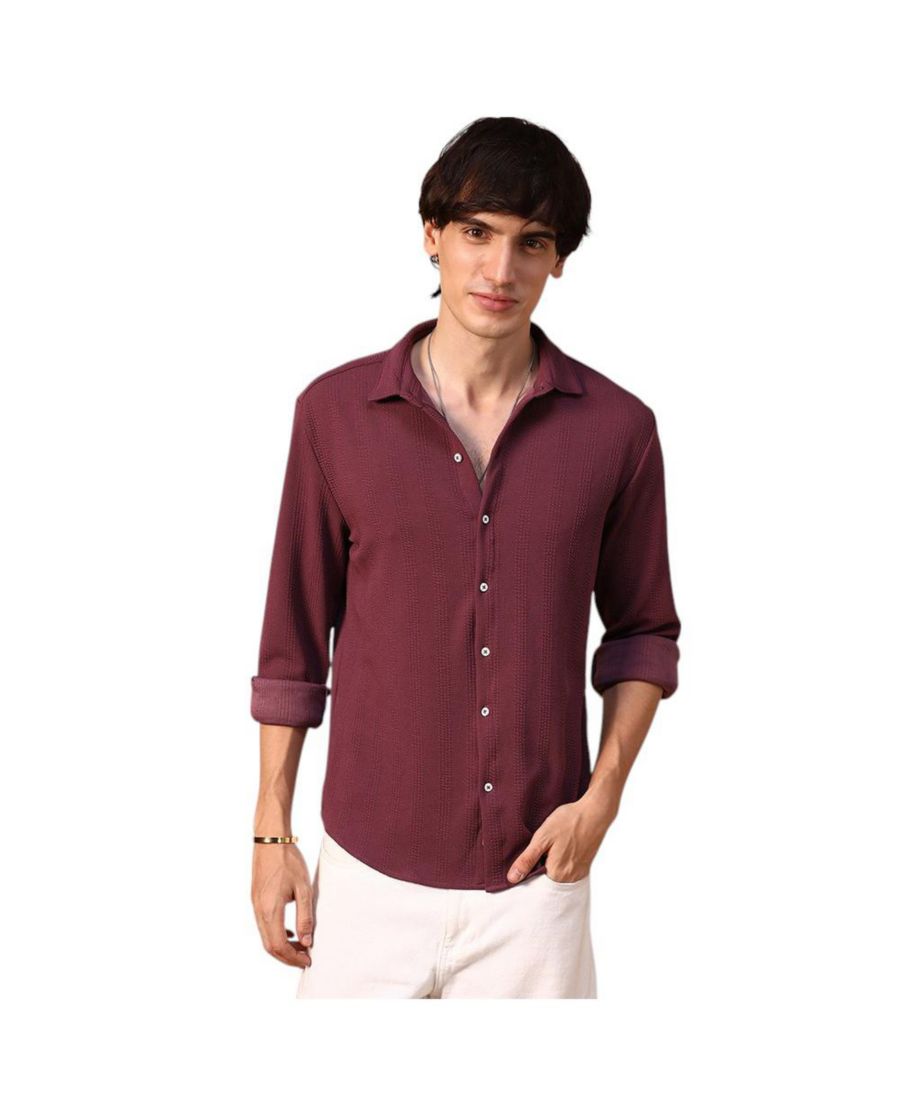 Мужская рубашка бордового цвета с текстурой веревка Campus Sutra, Red
Мужская рубашка бордового цвета с текстурой веревка Campus Sutra, Red