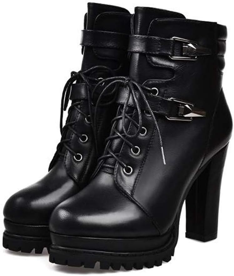 Женские ботильоны на высоком каблуке Hbeylia, модные с металлической пряжкой, на шнуровке и молнии, с массивным каблуком на танкетке, стильные короткие боевые и байкерские ботинки, зимняя обувь с нескользящей подошвой, черный
Женские ботильоны на высоком каблуке Hbeylia, модные с металлической пряжкой, на шнуровке и молнии, с массивным каблуком на танкетке, стильные короткие боевые и байкерские ботинки, зимняя обувь с нескользящей подошвой, черный