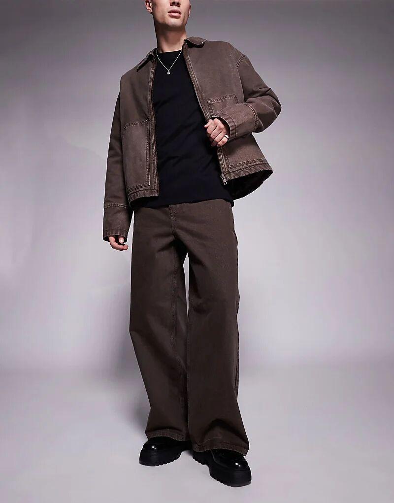 Очень мешковатые брюки из коричневого твила ASOS DESIGN
Очень мешковатые брюки из коричневого твила ASOS DESIGN