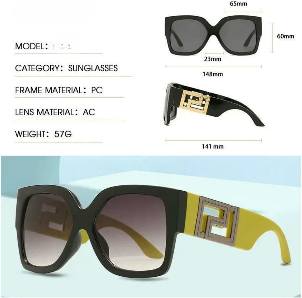 Женские солнцезащитные очки в стиле ретро, большие квадратные солнцезащитные очки с градиентным переходом, мужские роскошные модные очки с защитой от УФ-излучения UV400 DMMWCX, E
Женские солнцезащитные очки в стиле ретро, большие квадратные солнцезащитные очки с градиентным переходом, мужские роскошные модные очки с защитой от УФ-излучения UV400 DMMWCX, E